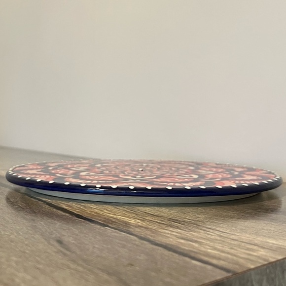 Del Rio Salado Trivet Hot Plate 9” Hand Painted Floral Mandela Pink/Blue… - Picture 8 of 11
